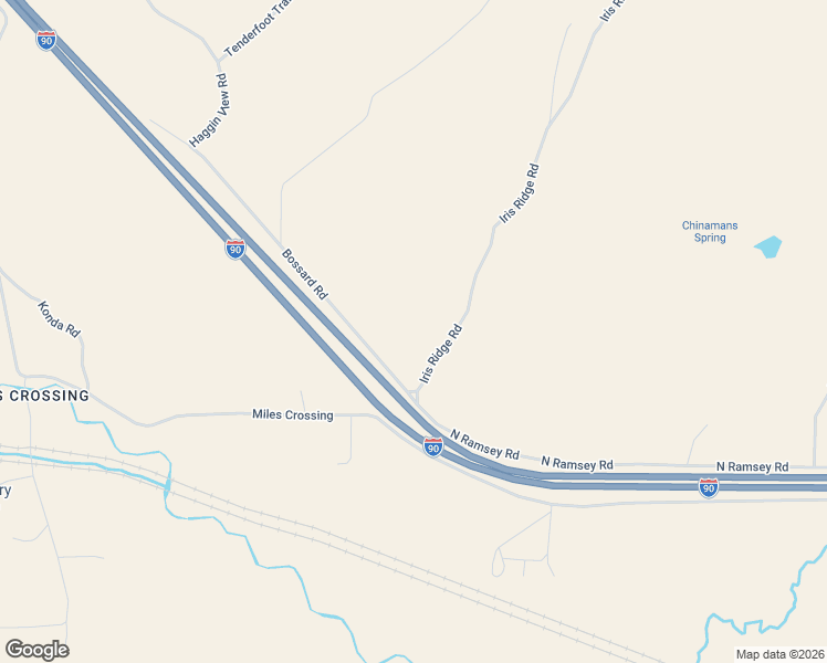 map of restaurants, bars, coffee shops, grocery stores, and more near Bossard Road in Anaconda