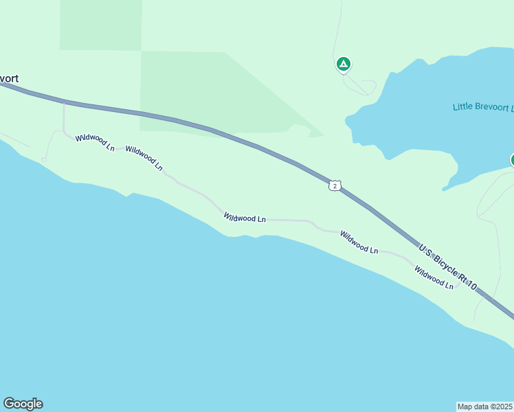 map of restaurants, bars, coffee shops, grocery stores, and more near 4060-4066 Wildwood Lane in Mackinac County