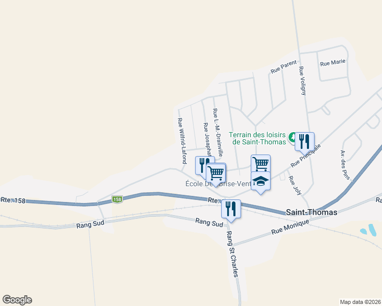 map of restaurants, bars, coffee shops, grocery stores, and more near 19 Rue Frédéric-Mondor in Saint-Thomas