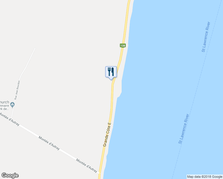 map of restaurants, bars, coffee shops, grocery stores, and more near 651 Grande Côte Est in Lanoraie