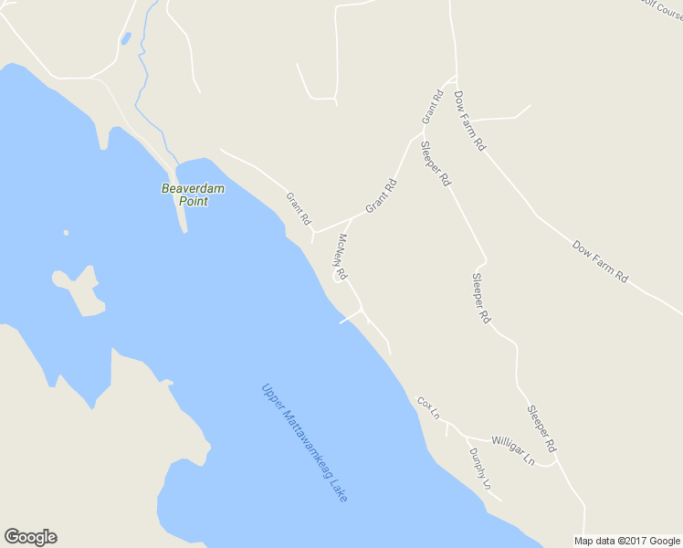 map of restaurants, bars, coffee shops, grocery stores, and more near McNelly Road in Island Falls