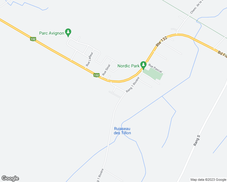 map of restaurants, bars, coffee shops, grocery stores, and more near 6 Rue Réal in Sorel-Tracy