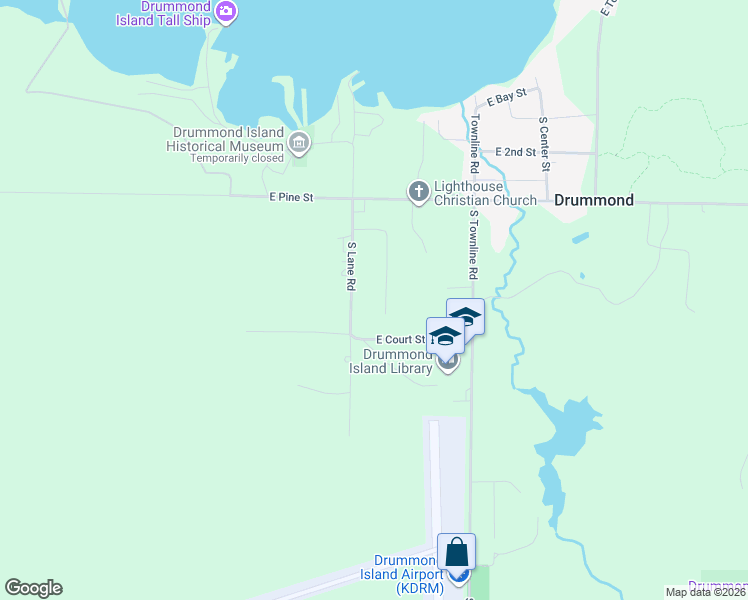 map of restaurants, bars, coffee shops, grocery stores, and more near South Socia Sub Drive in Drummond