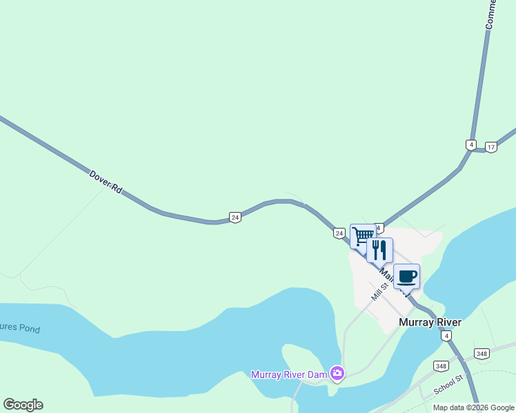 map of restaurants, bars, coffee shops, grocery stores, and more near 129 Prince Edward Island 24 in Murray River