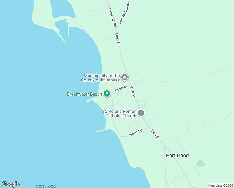 map of restaurants, bars, coffee shops, grocery stores, and more near 12 Beach Road in Port Hood