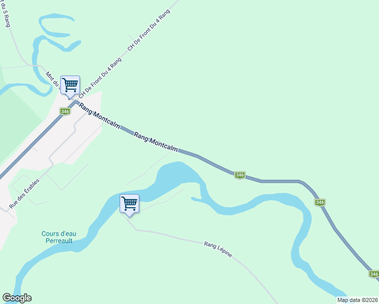 map of restaurants, bars, coffee shops, grocery stores, and more near 1431 Rang Montcalm in Saint-Liguori