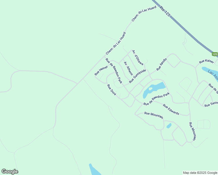 map of restaurants, bars, coffee shops, grocery stores, and more near 2440 Rue Doré in Rawdon