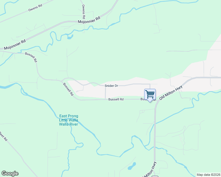 map of restaurants, bars, coffee shops, grocery stores, and more near 383 Snider Drive in Walla Walla