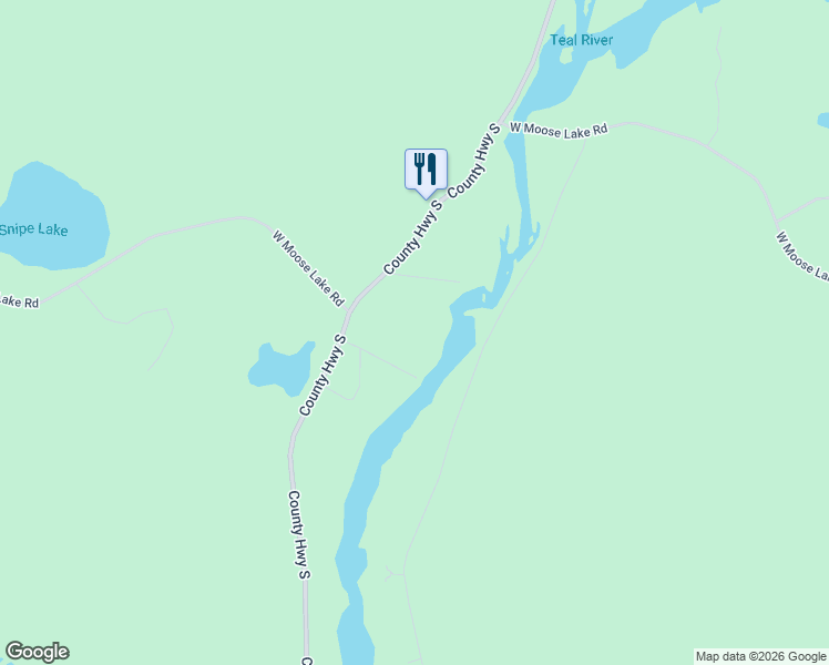 map of restaurants, bars, coffee shops, grocery stores, and more near 10884 County Highway South in Hayward