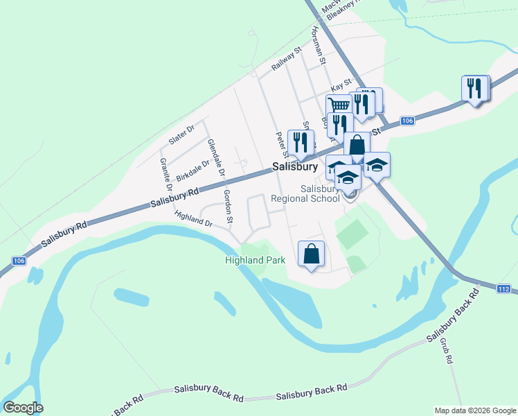 map of restaurants, bars, coffee shops, grocery stores, and more near 10 Chad Crescent in Salisbury