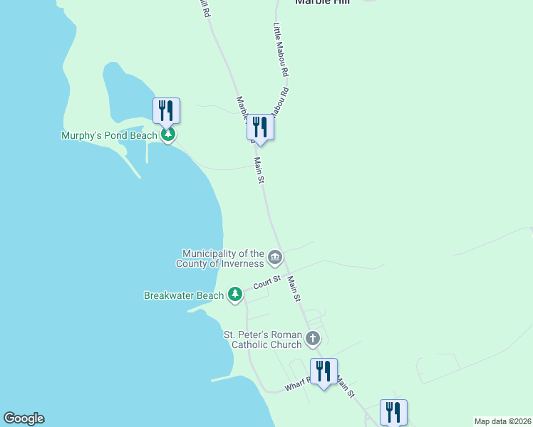 map of restaurants, bars, coffee shops, grocery stores, and more near 423 Main Street in Port Hood