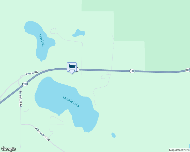 map of restaurants, bars, coffee shops, grocery stores, and more near 3455 Wisconsin 182 in Park Falls