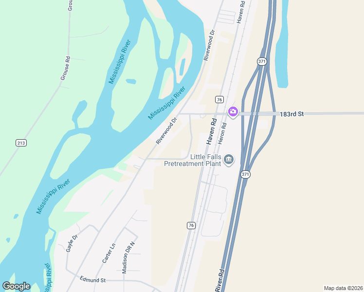 map of restaurants, bars, coffee shops, grocery stores, and more near 15114 Edgewood Road in Little Falls