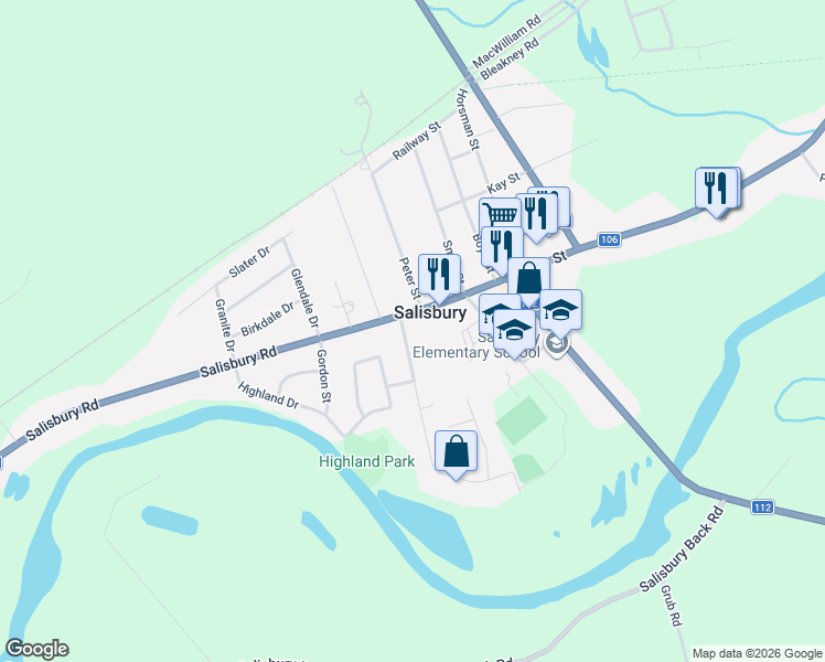 map of restaurants, bars, coffee shops, grocery stores, and more near in Salisbury