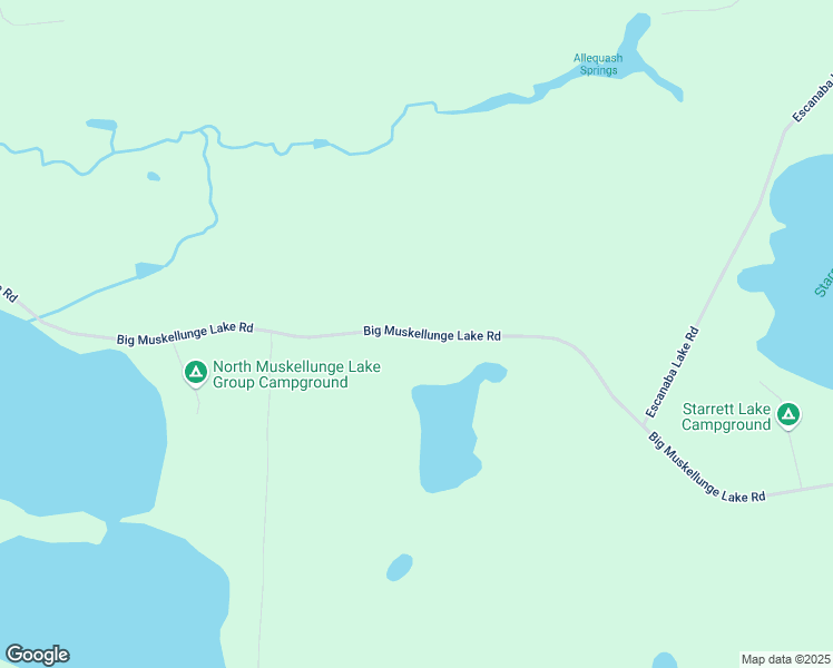 map of restaurants, bars, coffee shops, grocery stores, and more near Big Muskellunge Lake Road in Sayner
