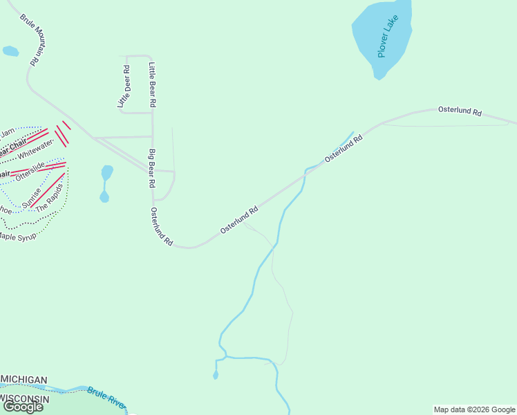 map of restaurants, bars, coffee shops, grocery stores, and more near Osterlund Rd in Iron River