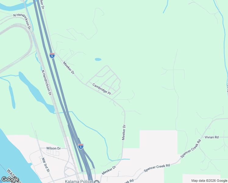map of restaurants, bars, coffee shops, grocery stores, and more near 5400 Meeker Drive in Kalama
