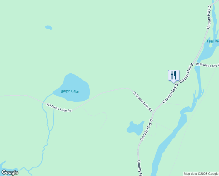 map of restaurants, bars, coffee shops, grocery stores, and more near 8330 West Moose Lake Road in Hayward