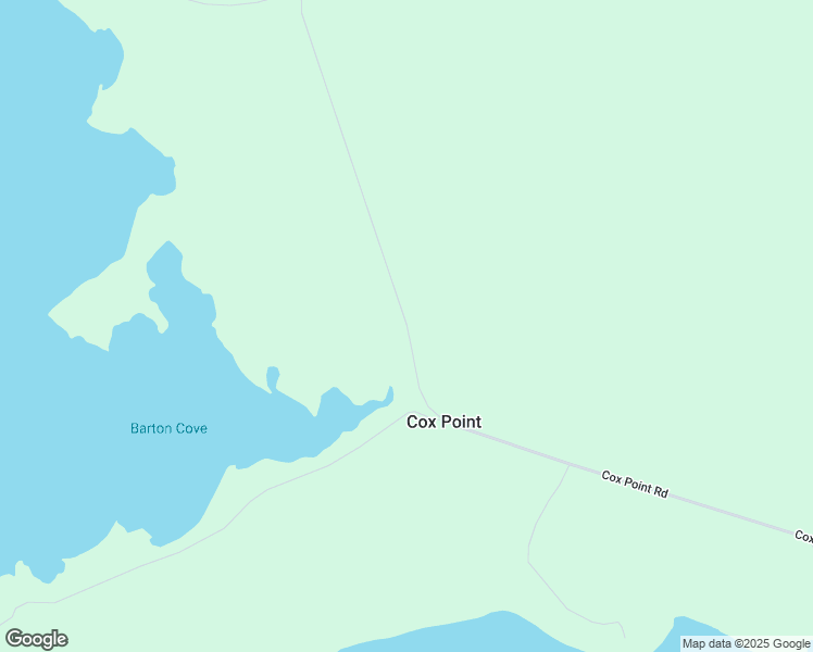 map of restaurants, bars, coffee shops, grocery stores, and more near Cox Point Road in Cumberland Bay