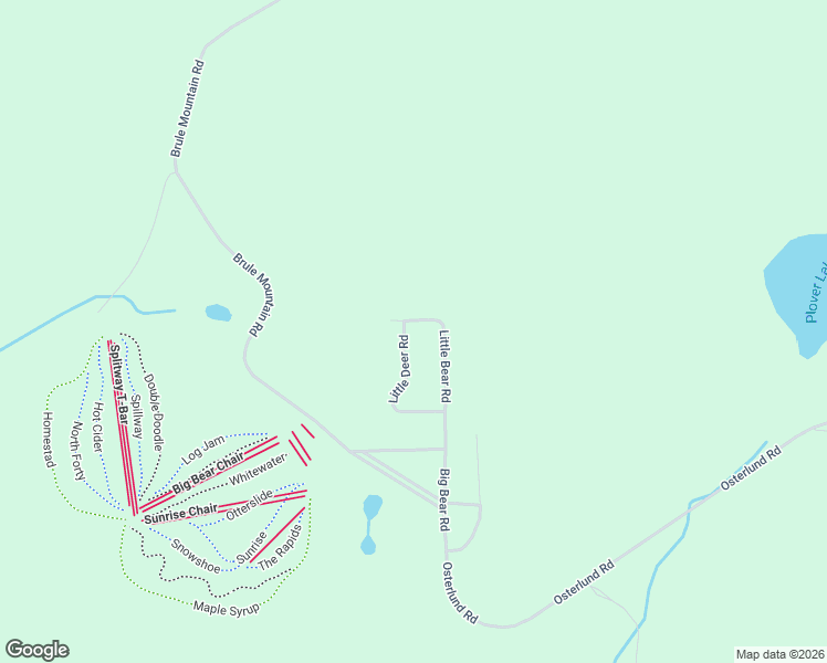 map of restaurants, bars, coffee shops, grocery stores, and more near 101-199 Little Deer Road in Iron River