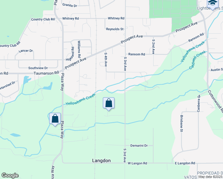 map of restaurants, bars, coffee shops, grocery stores, and more near 695 Yellowhawk Street in Walla Walla