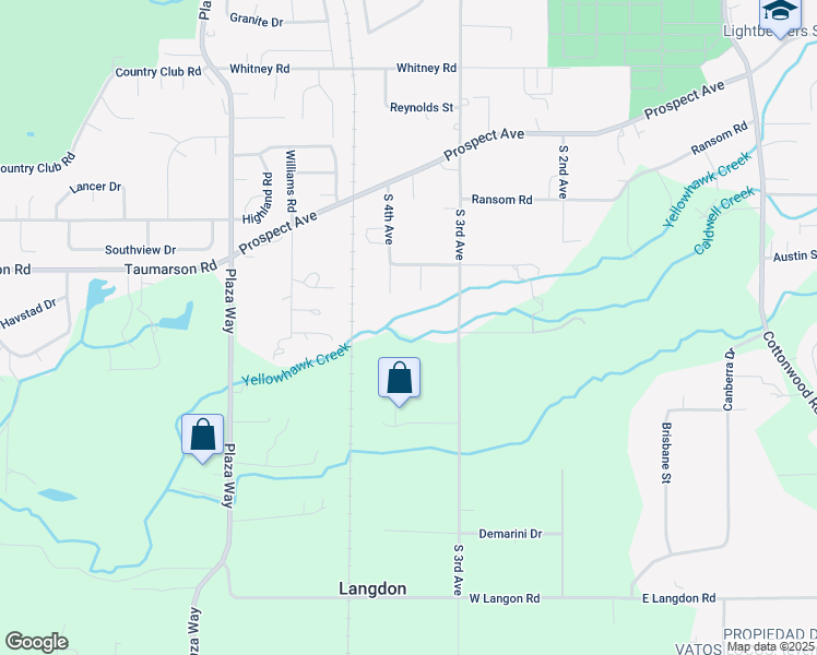 map of restaurants, bars, coffee shops, grocery stores, and more near 695 Yellowhawk Street in Walla Walla