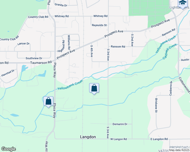 map of restaurants, bars, coffee shops, grocery stores, and more near 695 Yellowhawk Street in Walla Walla