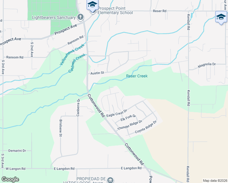 map of restaurants, bars, coffee shops, grocery stores, and more near 315 Arabica Road in Walla Walla