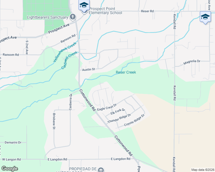 map of restaurants, bars, coffee shops, grocery stores, and more near 315 Arabica Road in Walla Walla