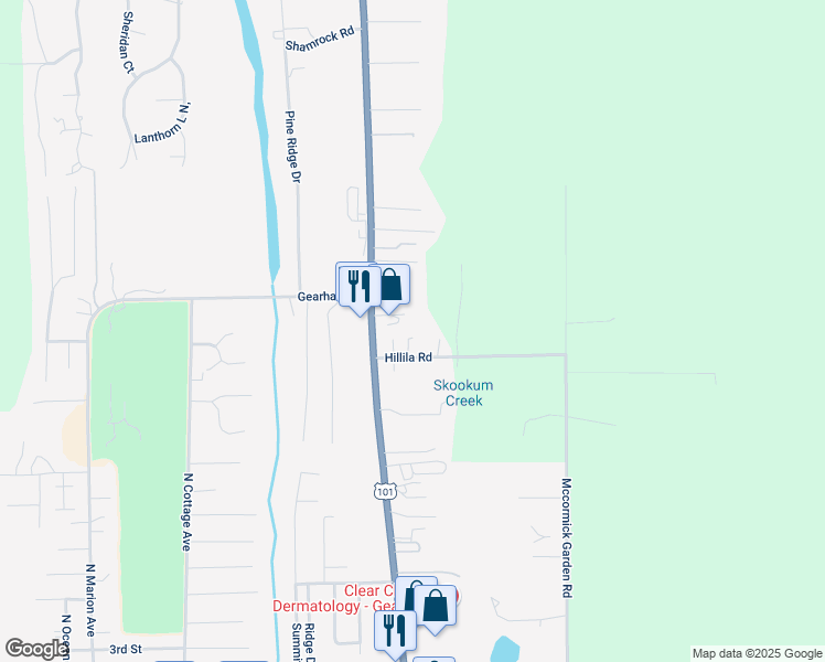 map of restaurants, bars, coffee shops, grocery stores, and more near 4173 U.S. 101 in Gearhart