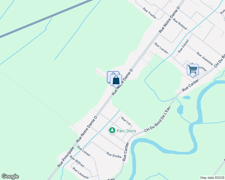 map of restaurants, bars, coffee shops, grocery stores, and more near 2267 Rue Notre Dame Ouest in Victoriaville