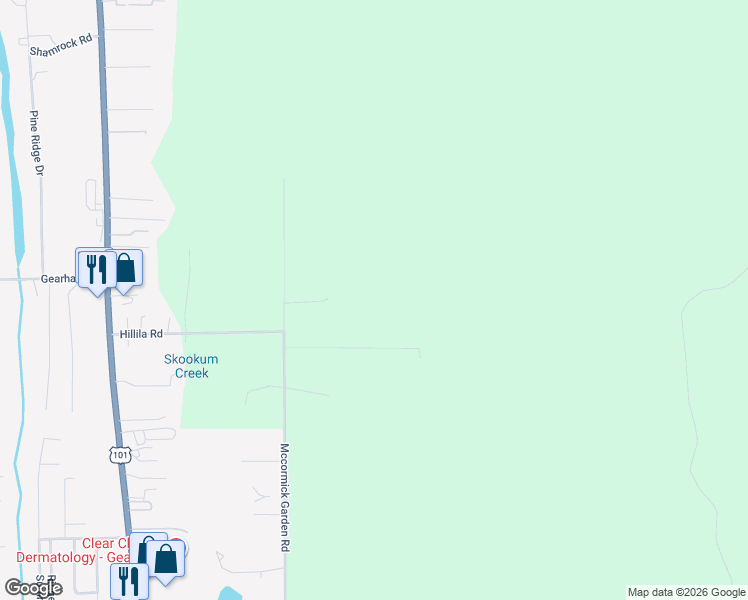 map of restaurants, bars, coffee shops, grocery stores, and more near 88271 Mccormick Garden Road in Gearhart