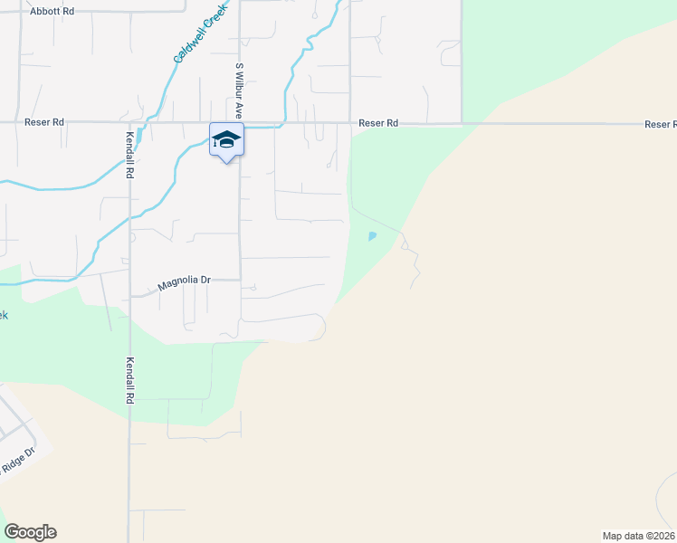 map of restaurants, bars, coffee shops, grocery stores, and more near School Avenue in Walla Walla