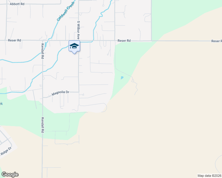 map of restaurants, bars, coffee shops, grocery stores, and more near School Avenue in Walla Walla