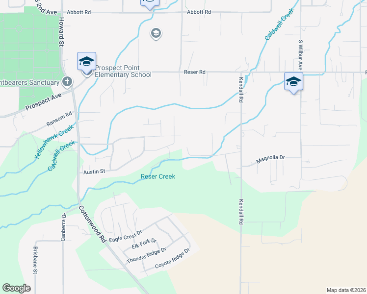 map of restaurants, bars, coffee shops, grocery stores, and more near 714 McBeth Rd in Walla Walla