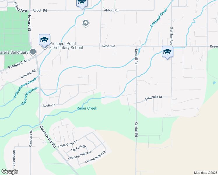 map of restaurants, bars, coffee shops, grocery stores, and more near 714 Mc Beth Road in Walla Walla