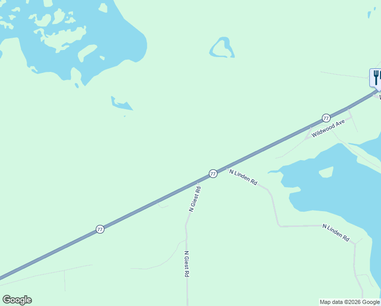 map of restaurants, bars, coffee shops, grocery stores, and more near in Little Round Lake