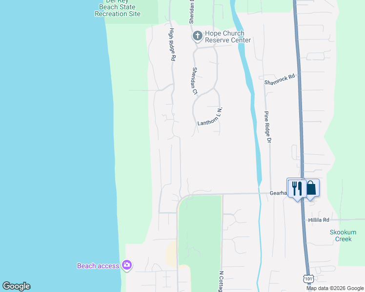 map of restaurants, bars, coffee shops, grocery stores, and more near 1987 Gearhart Green Drive in Seaside