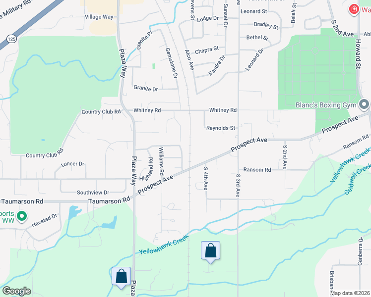 map of restaurants, bars, coffee shops, grocery stores, and more near 850 Hedine Road in Walla Walla