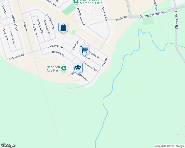 map of restaurants, bars, coffee shops, grocery stores, and more near 145 Callowhill Road in Riverview