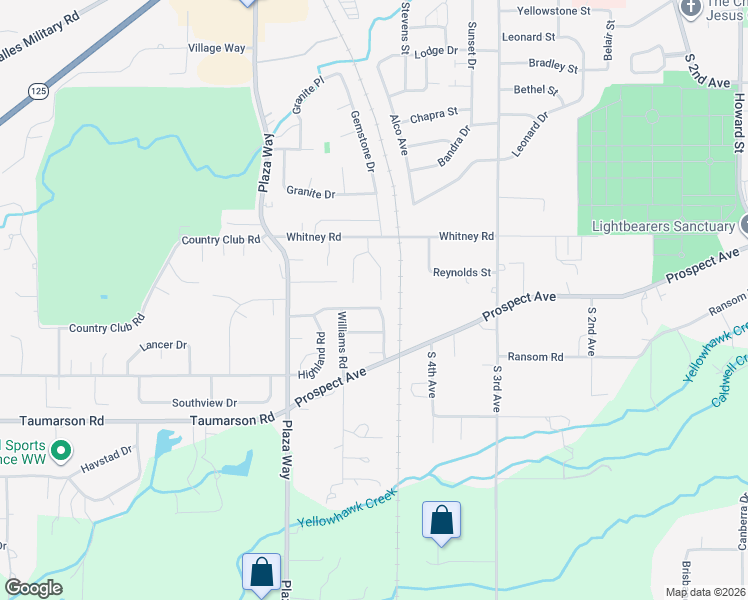 map of restaurants, bars, coffee shops, grocery stores, and more near 850 Hedine Road in Walla Walla