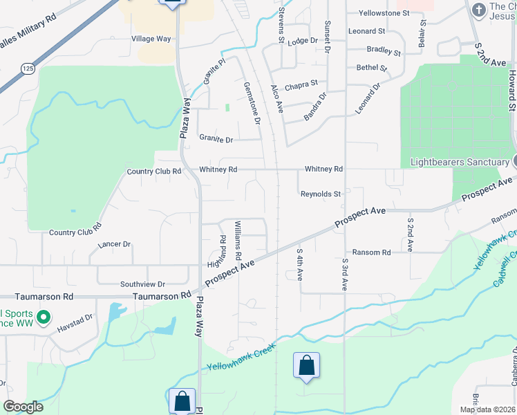 map of restaurants, bars, coffee shops, grocery stores, and more near 850 Hedine Road in Walla Walla