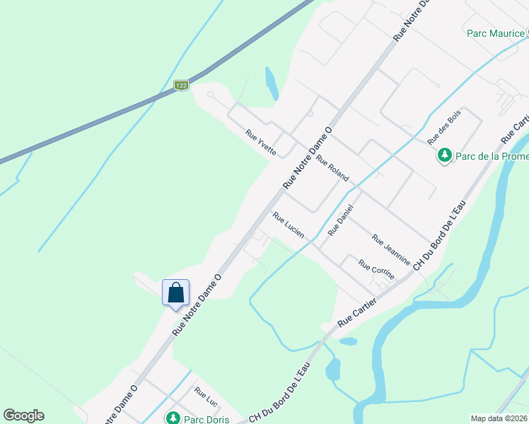 map of restaurants, bars, coffee shops, grocery stores, and more near 2029 Rue Notre Dame Ouest in Victoriaville