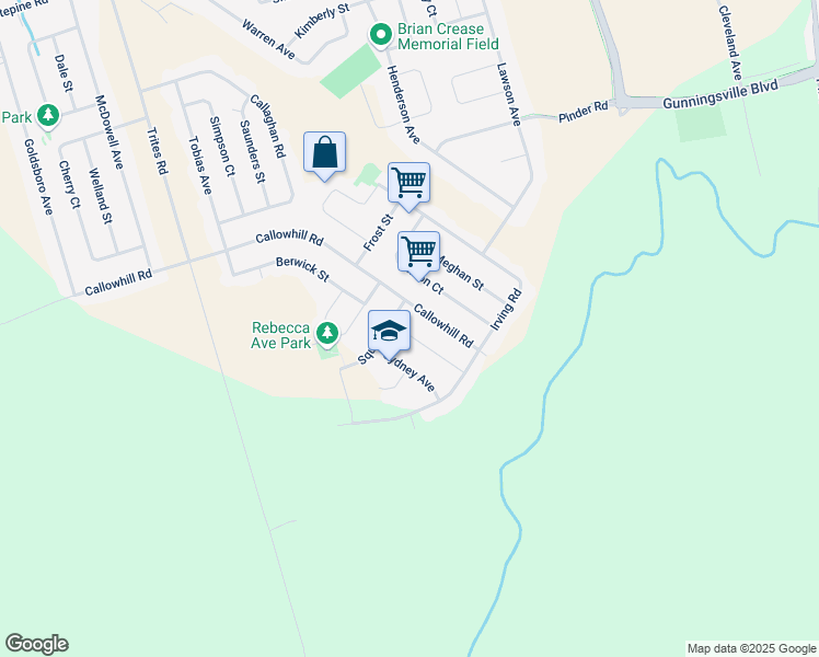 map of restaurants, bars, coffee shops, grocery stores, and more near 40 Holly Road in Riverview