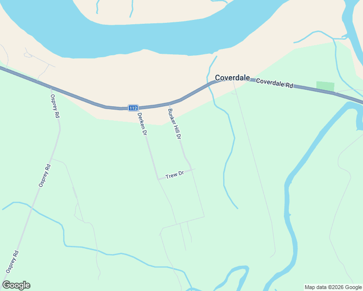 map of restaurants, bars, coffee shops, grocery stores, and more near Bunker Hill Drive in Upper Coverdale