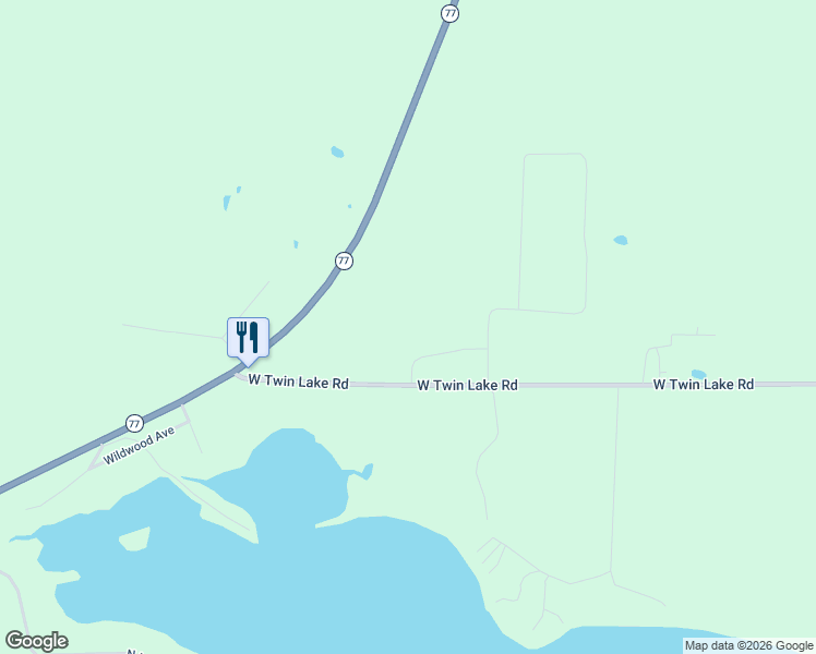 map of restaurants, bars, coffee shops, grocery stores, and more near 12558 West Twin Lake Road in Hayward