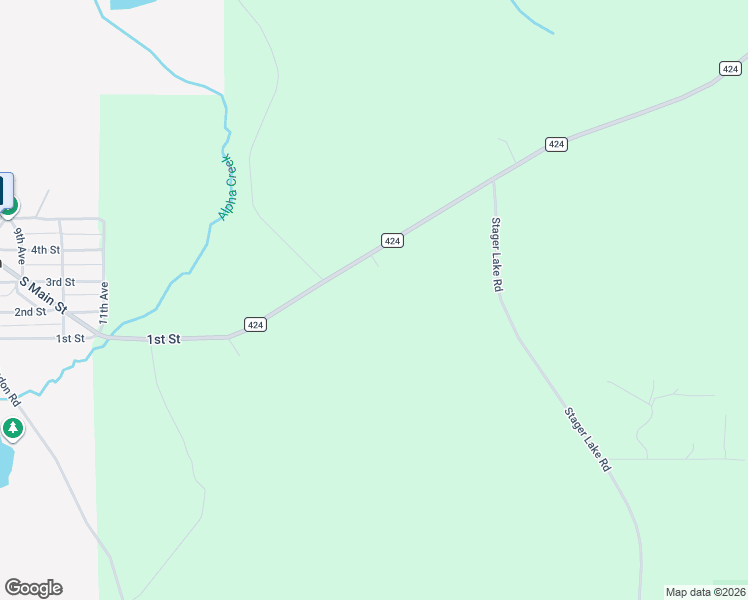 map of restaurants, bars, coffee shops, grocery stores, and more near 285 County Road 424 in Crystal Falls