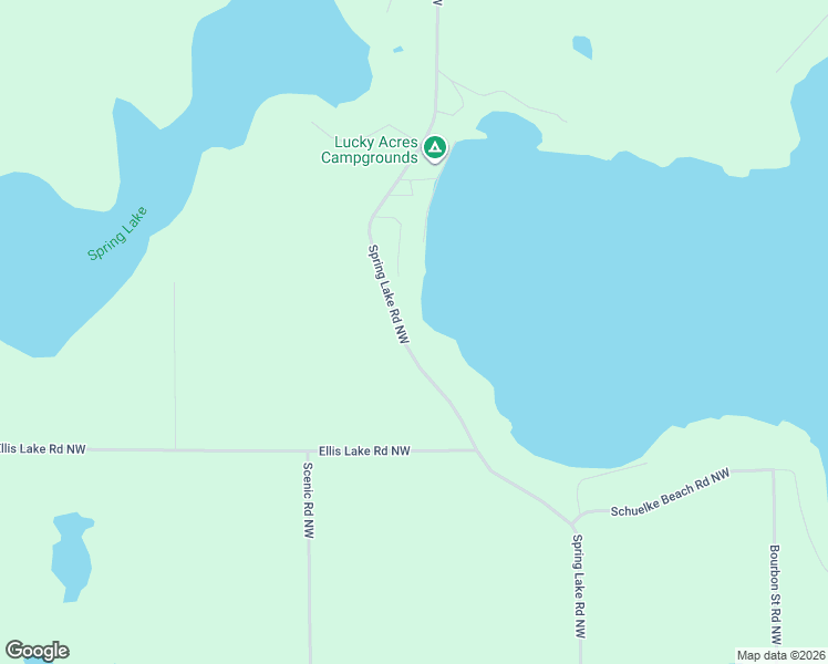 map of restaurants, bars, coffee shops, grocery stores, and more near 14721 Miltona West Road Northwest in Miltona