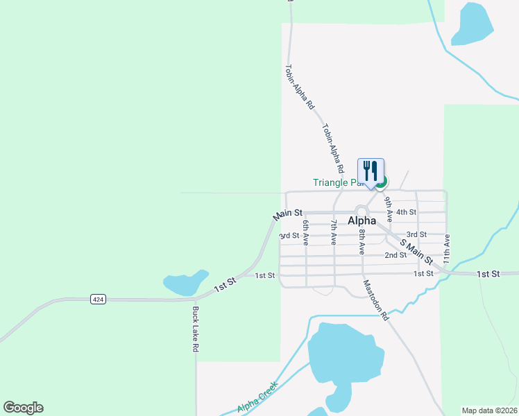 map of restaurants, bars, coffee shops, grocery stores, and more near 544 Main Street in Crystal Falls