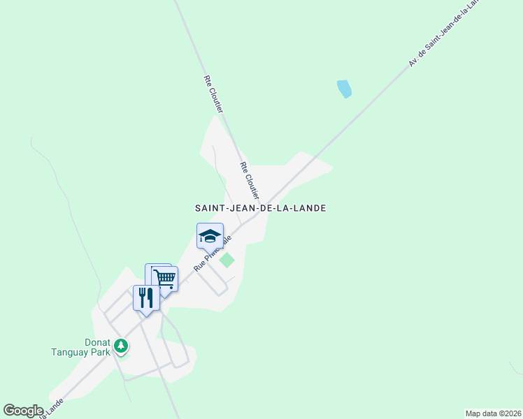 map of restaurants, bars, coffee shops, grocery stores, and more near 553 Avenue de Saint-Jean-de-la-Lande in Saint-Georges